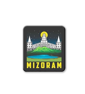 Wooden Fridge Magnet | Mizoram Indian State Souvenir Magnet Stickers | Home Decor Office Decoration Tourist Gifts